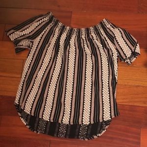 Black and pink off shoulder top